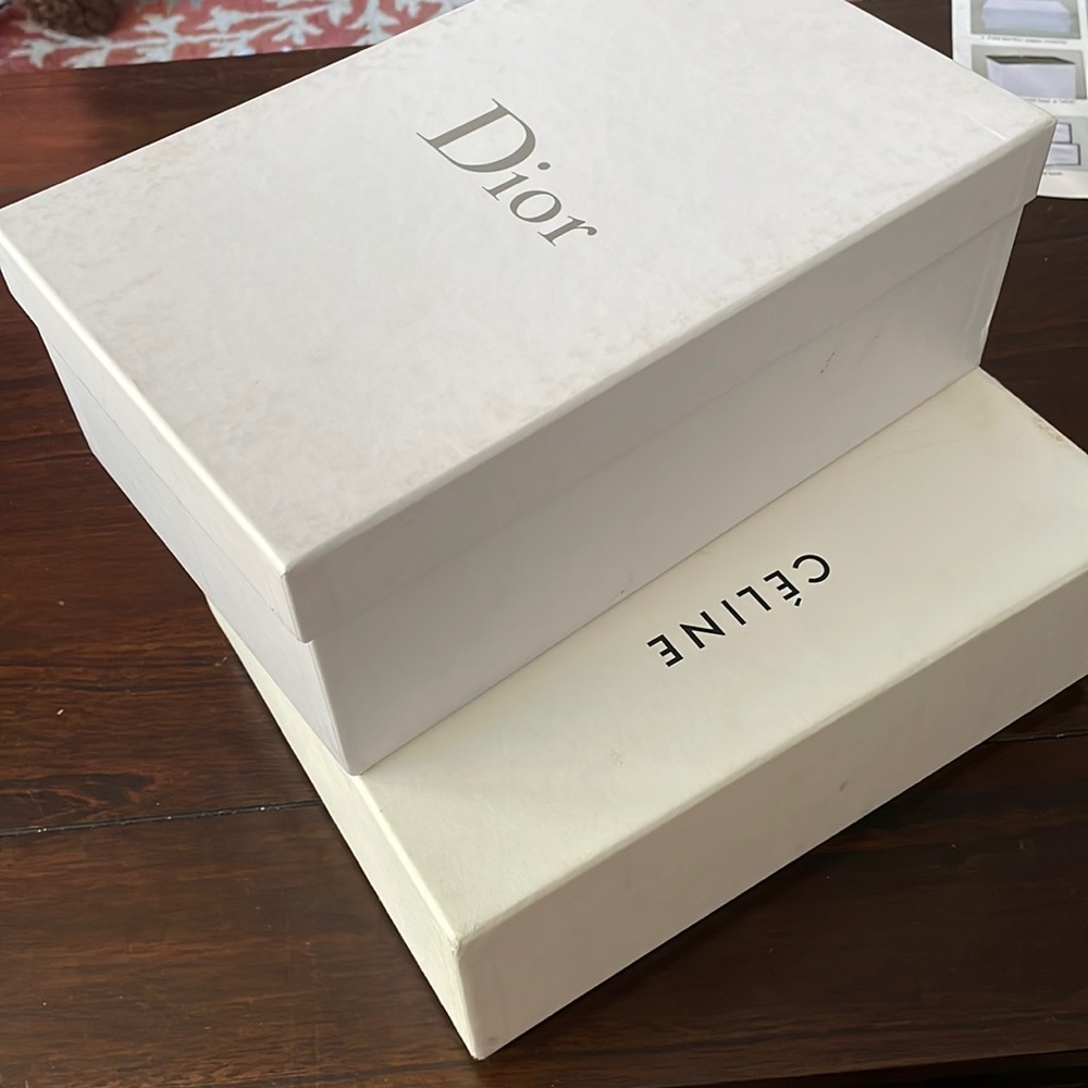 Dior and Celine shoe box